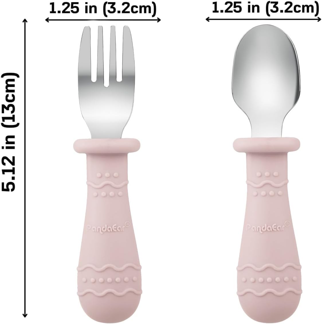 PandaEar Toddler Plates and Utensils Set 6 Pack