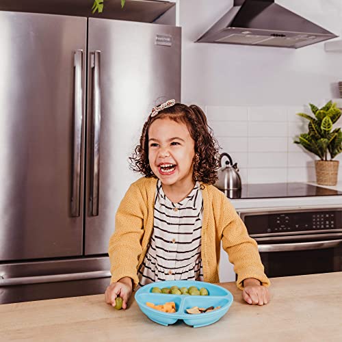 WeeSprout Unbreakable Silicone Divided Plates 3-Piece Set