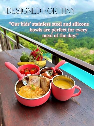 Toddler Dinnerware Set 8 Pieces BPA Free 304 Stainless Steel