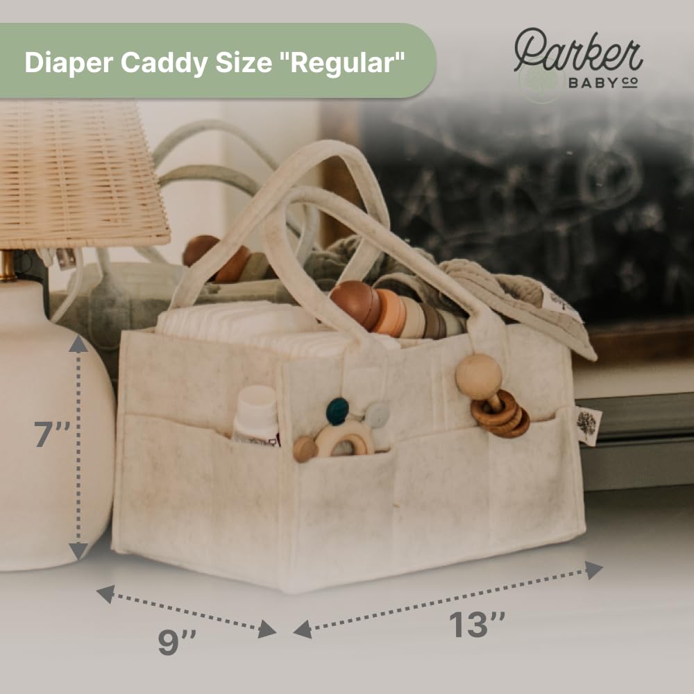 Parker Baby Diaper Caddy - White Regular