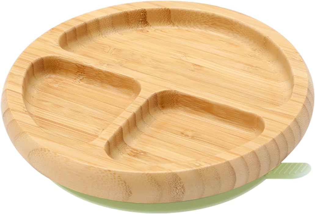 Bamboo Plates for Babies and Kids Green
