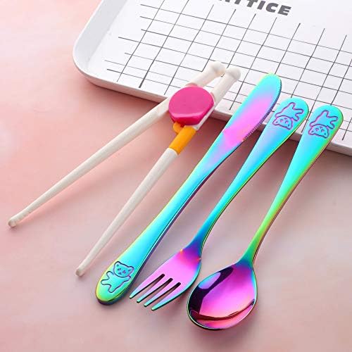 Poylim Kids Rainbow Cutlery Set of 4