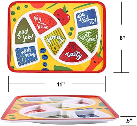 GSM Brands Kids Dinner Plate with Divided Portions 1