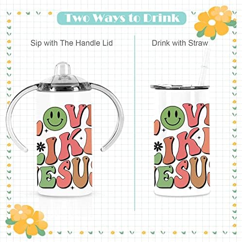 Wzaytia 12 Oz Sublimation Sippy Cup 6 Pack