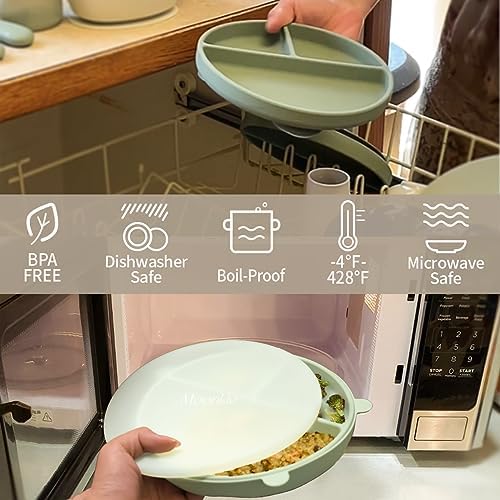 Moonkie Suction Plates for Baby 3 Pack