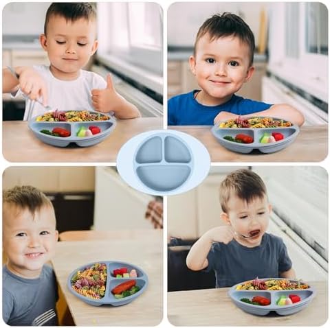Wee Me Suction Plates for Babies Toddlers 3 Pack