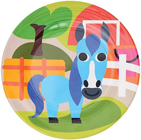 French Bull 4pc Farm Plate Set for Kids