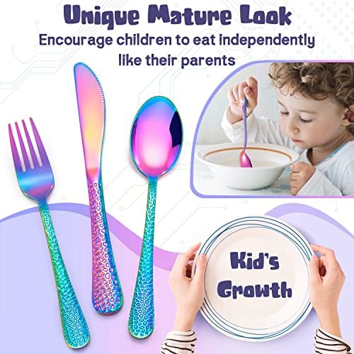 HaWare 9-Piece Toddler Silverware Set Stainless Steel