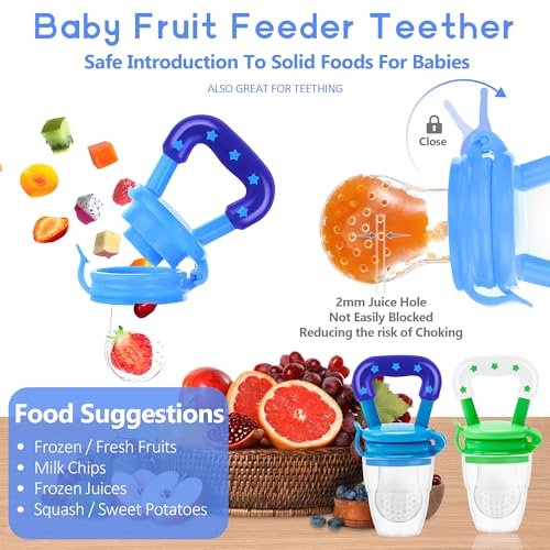 WAJIAYON 5 Pack Baby Fruit Feeder Pacifier with Spoon