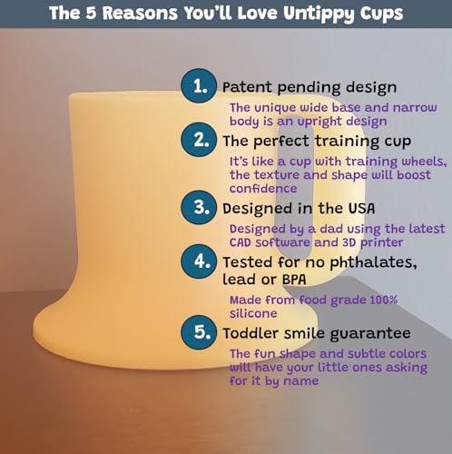 Untippy Silicone Toddler Mug with Handle 5 oz Sun