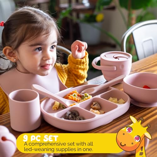 Muqee Peeko 10 Piece Baby Safe Silicone Feeding Set