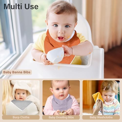 NISXABEBE Muslin Drooling Bibs for Baby Boy Girl