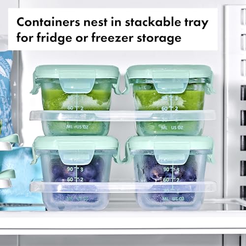 OXO Tot Glass Food Storage Containers 4 oz Opal