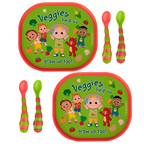 The First Years CoComelon Toddler Plates and Spoons Set