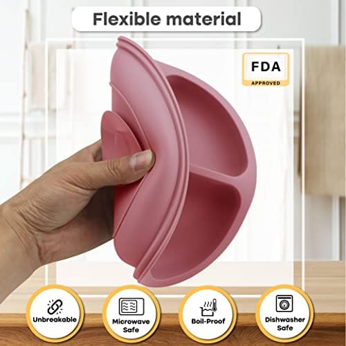 RYASHOP Silicone Baby Plates with Suction