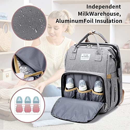 UIDMEN 3 in 1 Diaper Bag Backpack with Changing Station