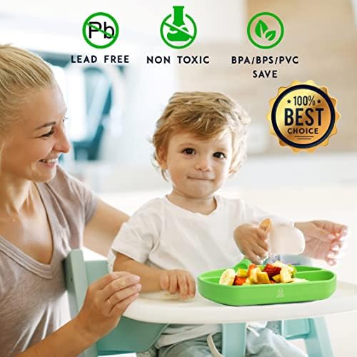 Digi Baby Led Weaning 7 Piece Silicone Feeding Set - Green