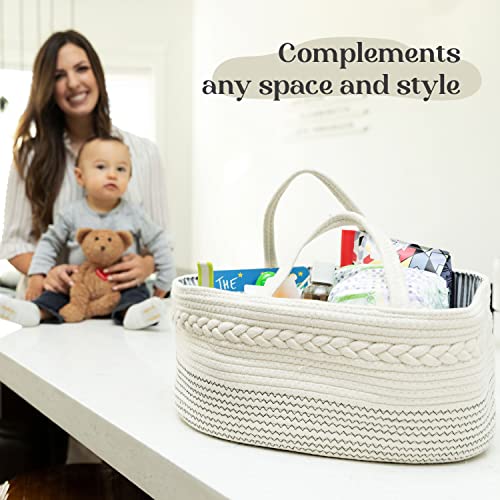 Luxury Little Diaper Caddy Organizer - White