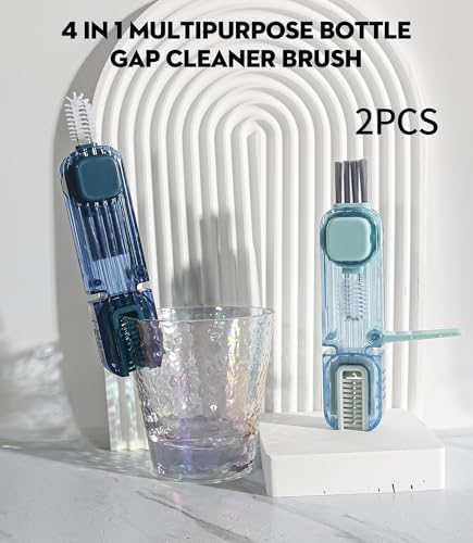 4 in 1 Bottle Gap Cleaning Brush - 2 PCS Multifunctional Cleaning Tool