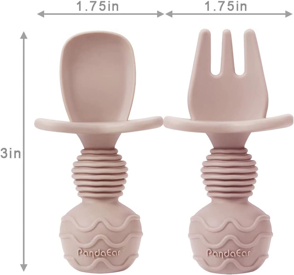 PandaEar Silicone Baby Feeding Set 2 Pack - BPA Free Divided Plate Cups