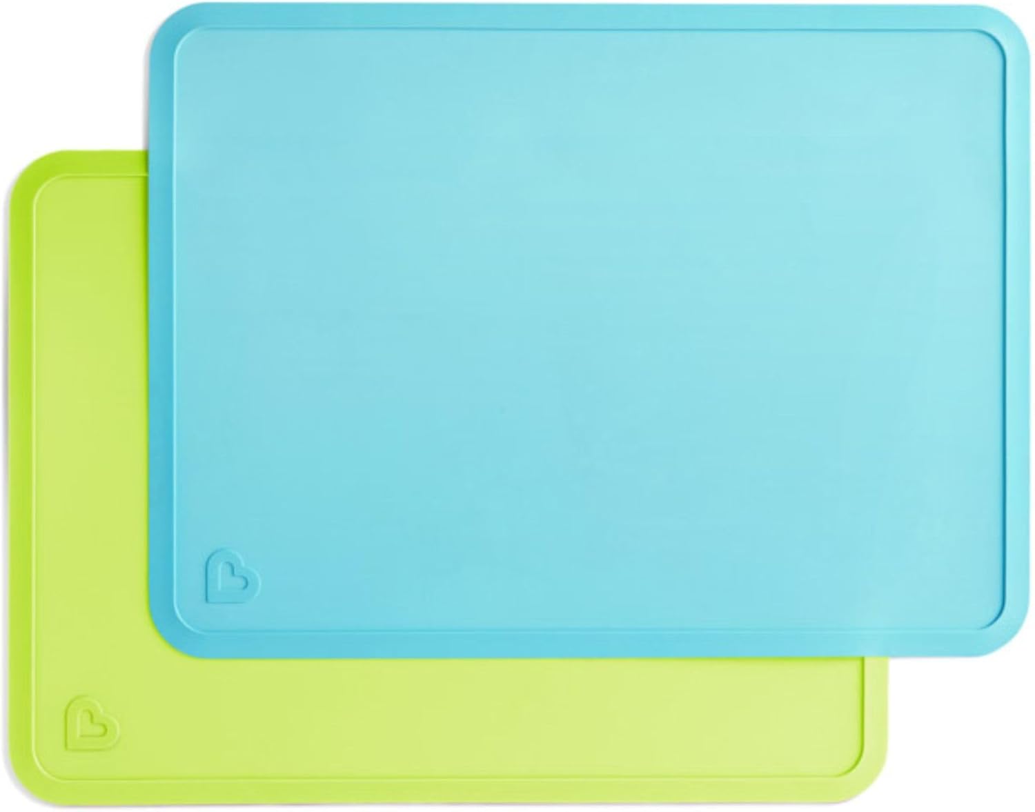 Munchkin Spotless Silicone Placemats for Kids 2 Pack BlueGreen