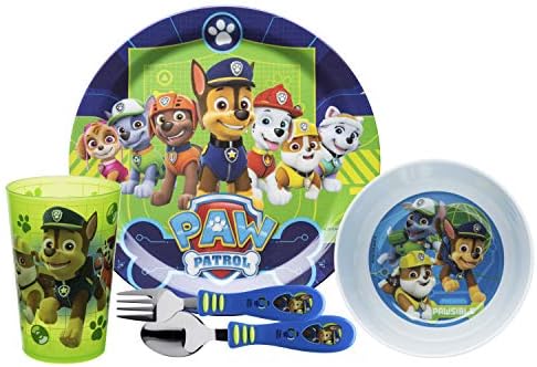 PAW Patrol 5-Piece Dinnerware Set for Kids Ages 3 1
