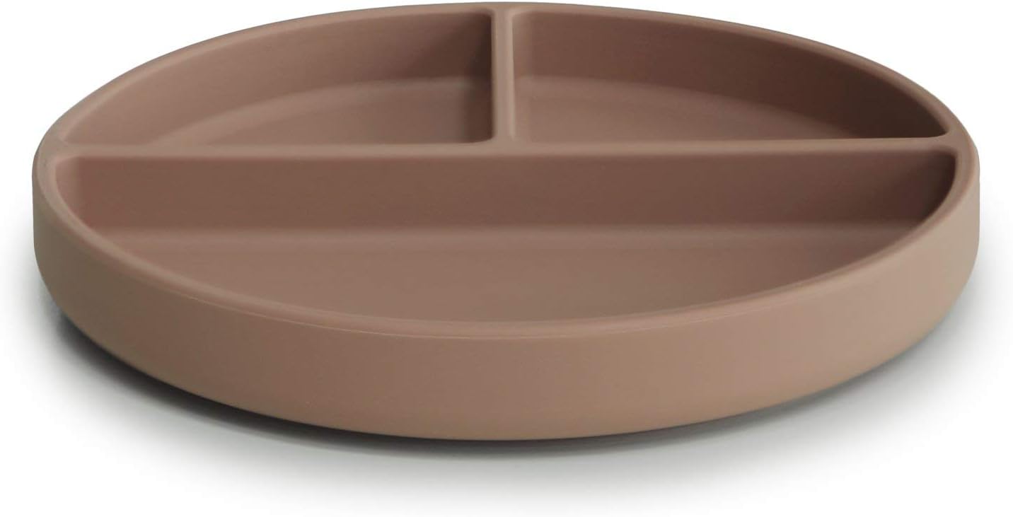 Mushie Silicone Suction Plate - BPA Free Natural