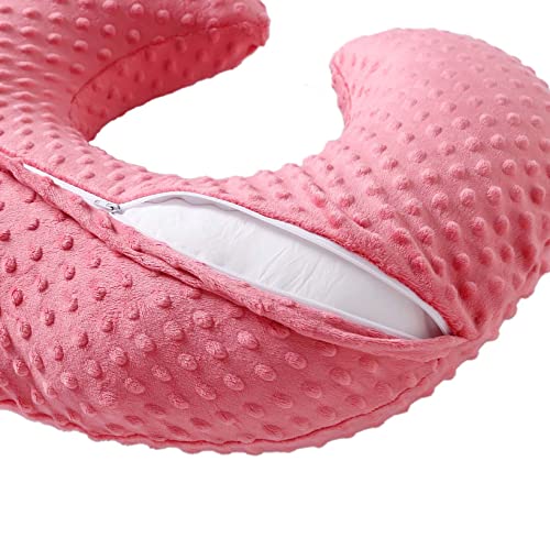 QUENESS Nursing Pillow with Soft Cover for Breastfeeding and Tummy Time