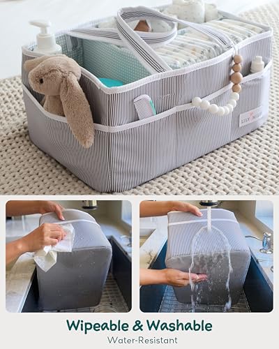 Lily Miles Diaper Caddy - Large Organize Tote for Newborn Essentials