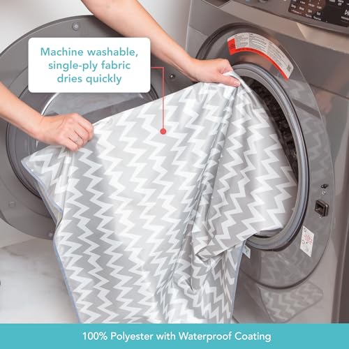 Bumkins Gray Chevron Splat Mat 42x42in