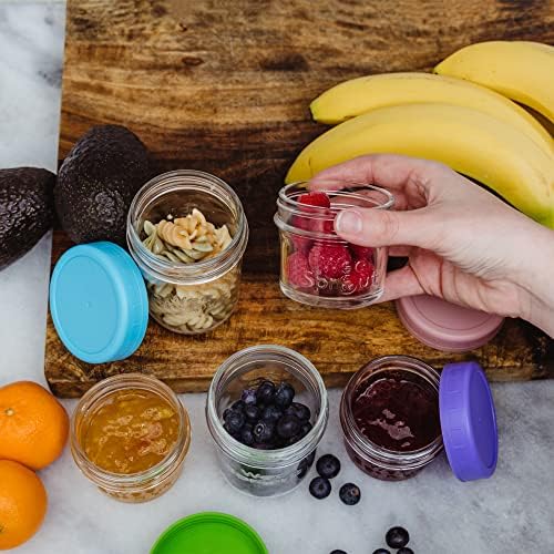 WeeSprout Glass Baby Food Storage Jars 12 Pack Set