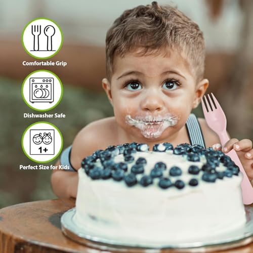 12 Pcs BPA Free Toddler Utensils Set - Pink