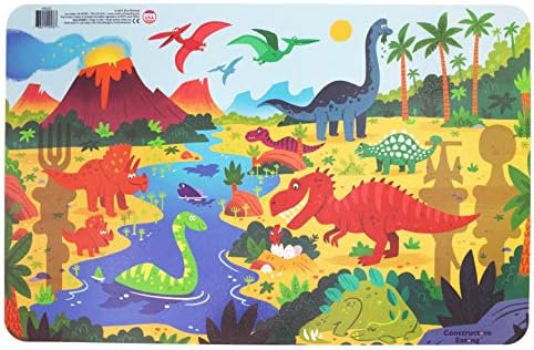 Constructive Eating Dino Toddler Utensils Placemat Set