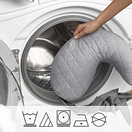 Boppy Anywhere Travel Nursing Pillow Soft Gray