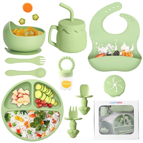 CuddleBubs 10-Piece Silicone Baby Feeding Set