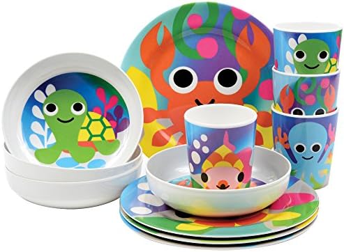 French Bull 4pc Toddler Melamine Dinnerware Set BPA Free