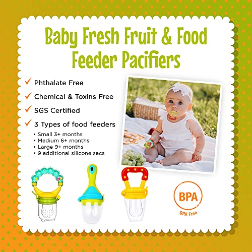 KAILEXBABY Baby Food Feeder with 18pcs Silicone Spoons