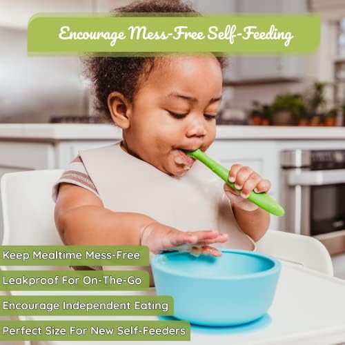 WeeSprout Suction Bowls Set of 2 - Leak Proof Dishwasher Safe