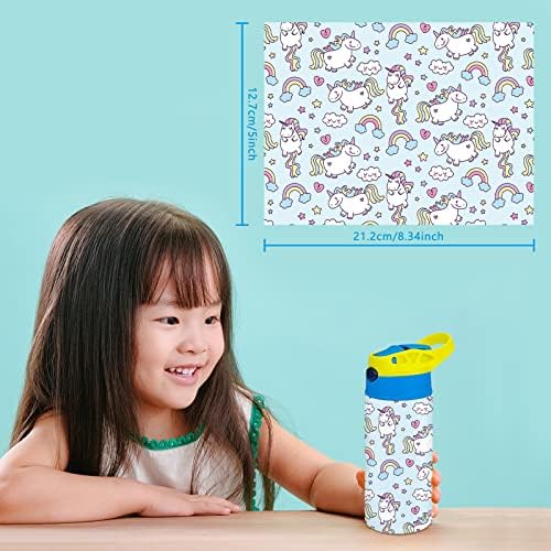 XccMe Kids Sublimation Tumbler 12oz Sippy Cup with Handle
