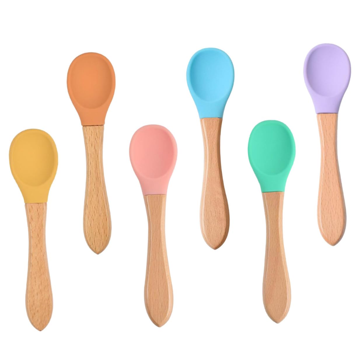 BESPORTBLE 6Pcs Baby Porridge Spoons with Long Handles