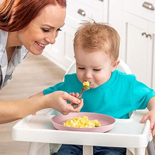 WeeSprout Bamboo Plates Set of 4 for Kids