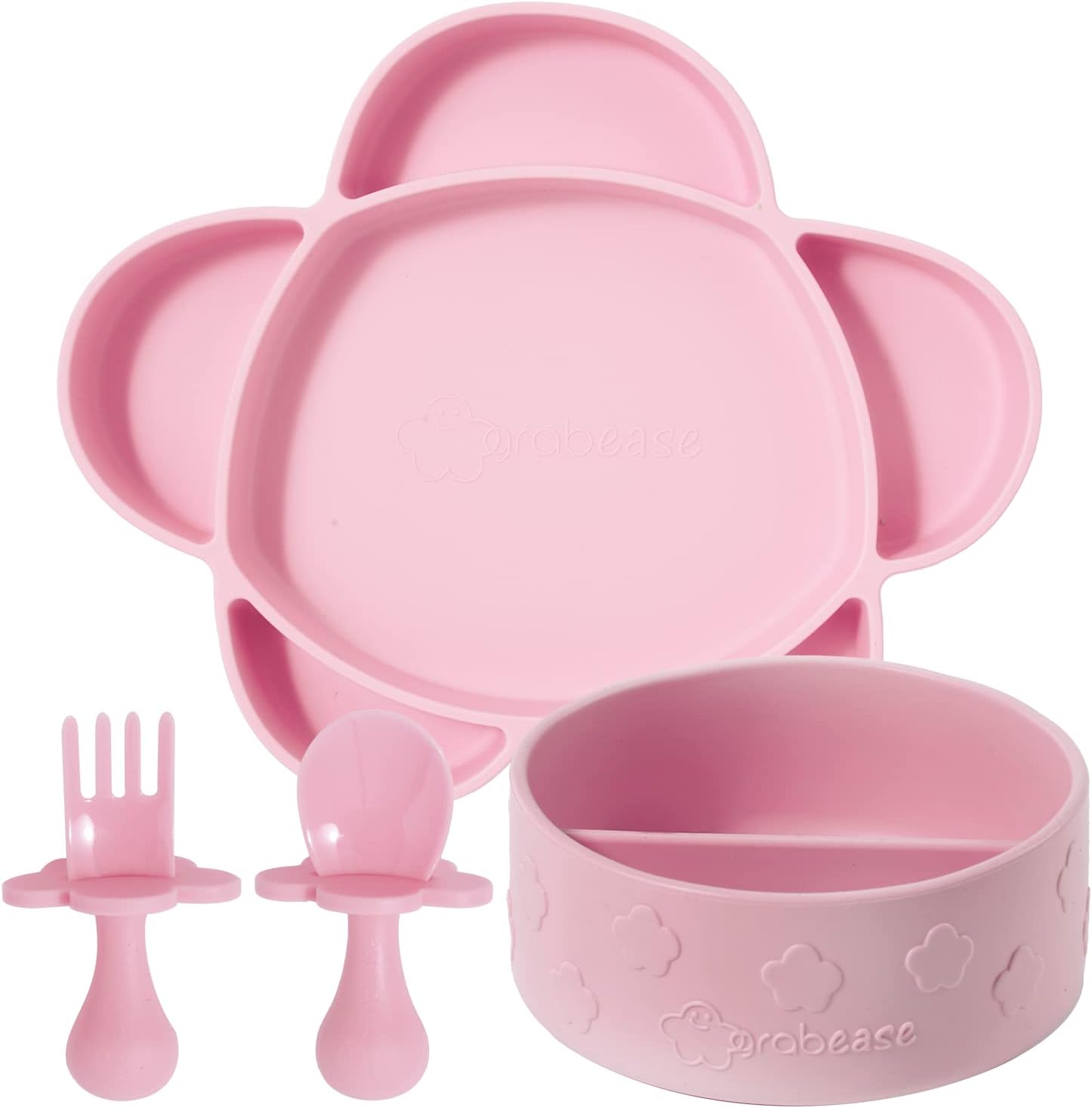 Grabease Baby Feeding Set 4 Piece Suction Plates