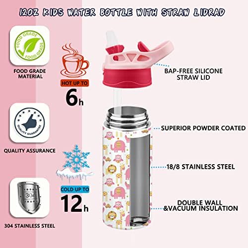 XccMe Kids Sublimation Tumbler 12oz Sippy Cup with Handle