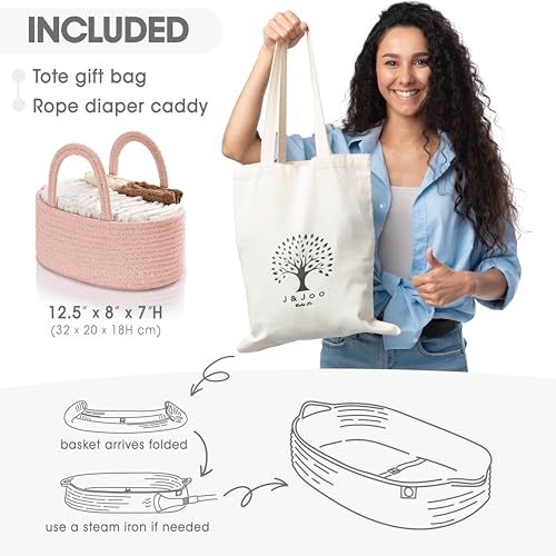 JJOO Baby Changing Basket with Diaper Caddy 1