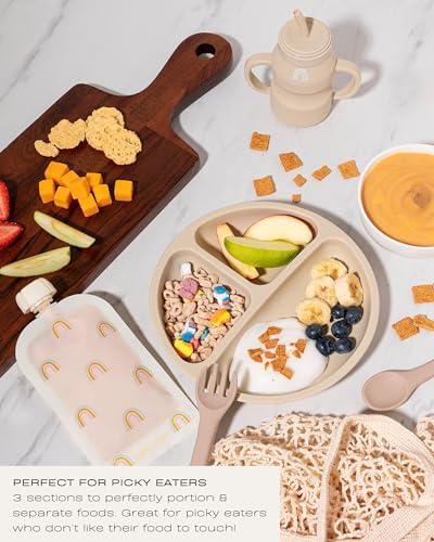 Hippypotamus Toddler Plates with Suction - Set of 3