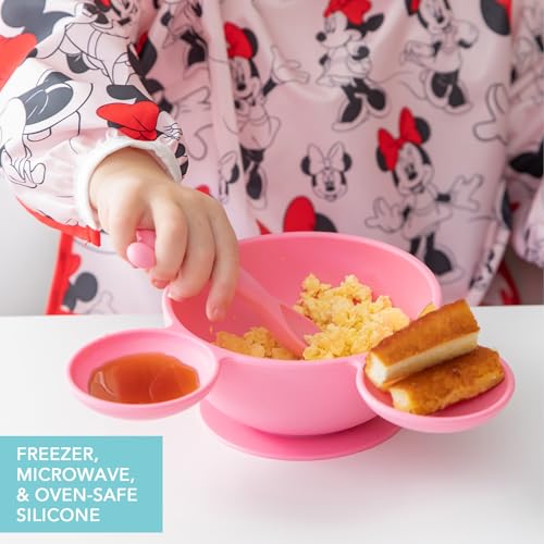 Bumkins Disney Minnie Mouse Silicone Baby Feeding Set