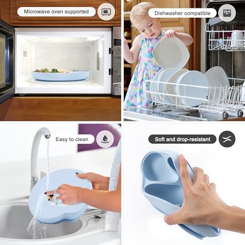 Li Zhao Baby Suction Plates with Lids