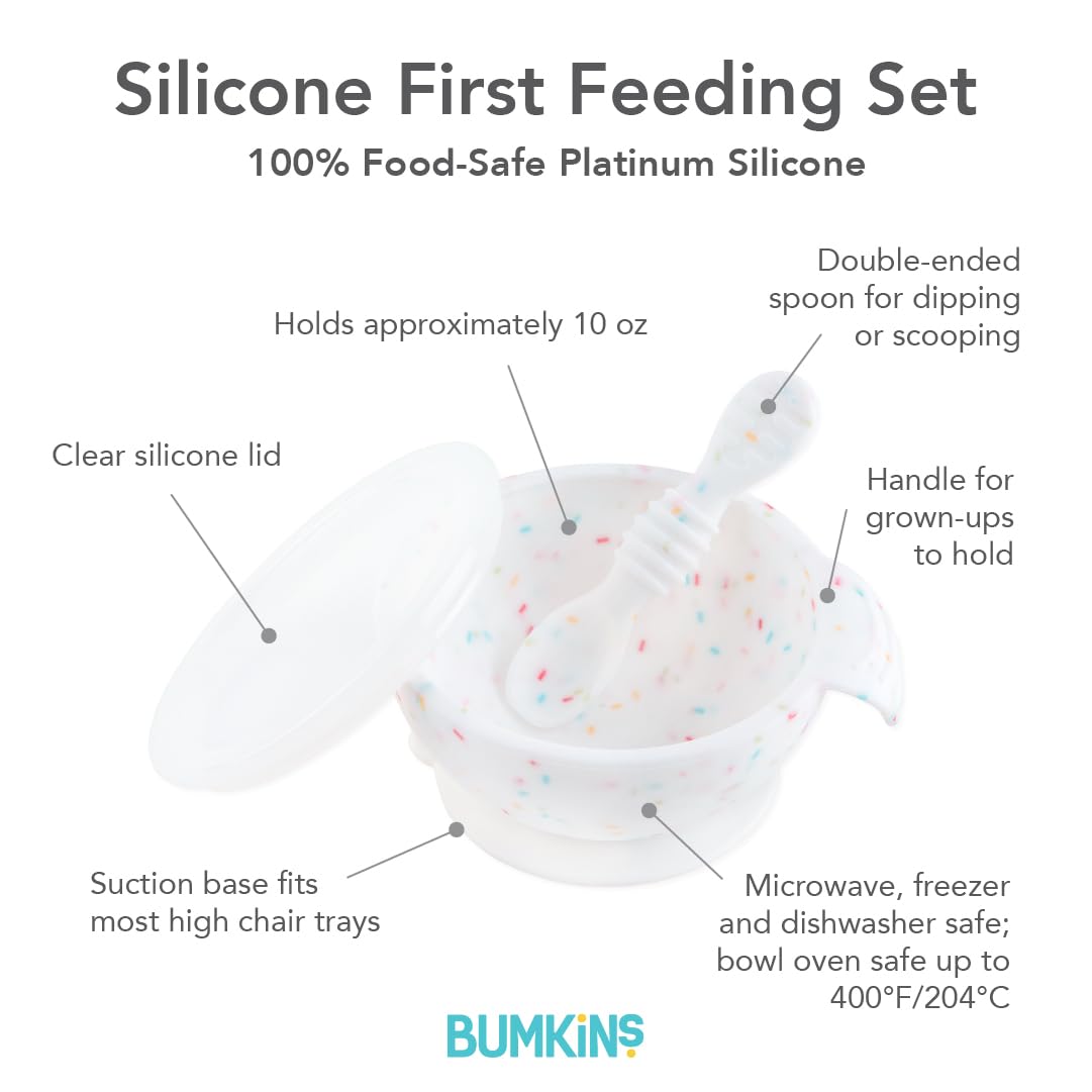 Bumkins Baby Bowls for 4 Months and Up Suction Feeding Set