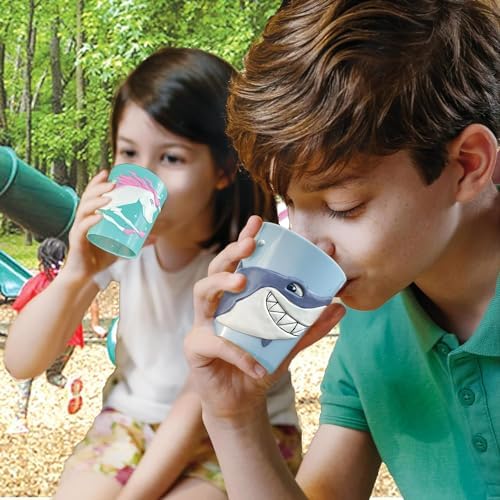 Lilys Home 3D Great White Shark Tumbler Cup 10 Ounce BPA-Free