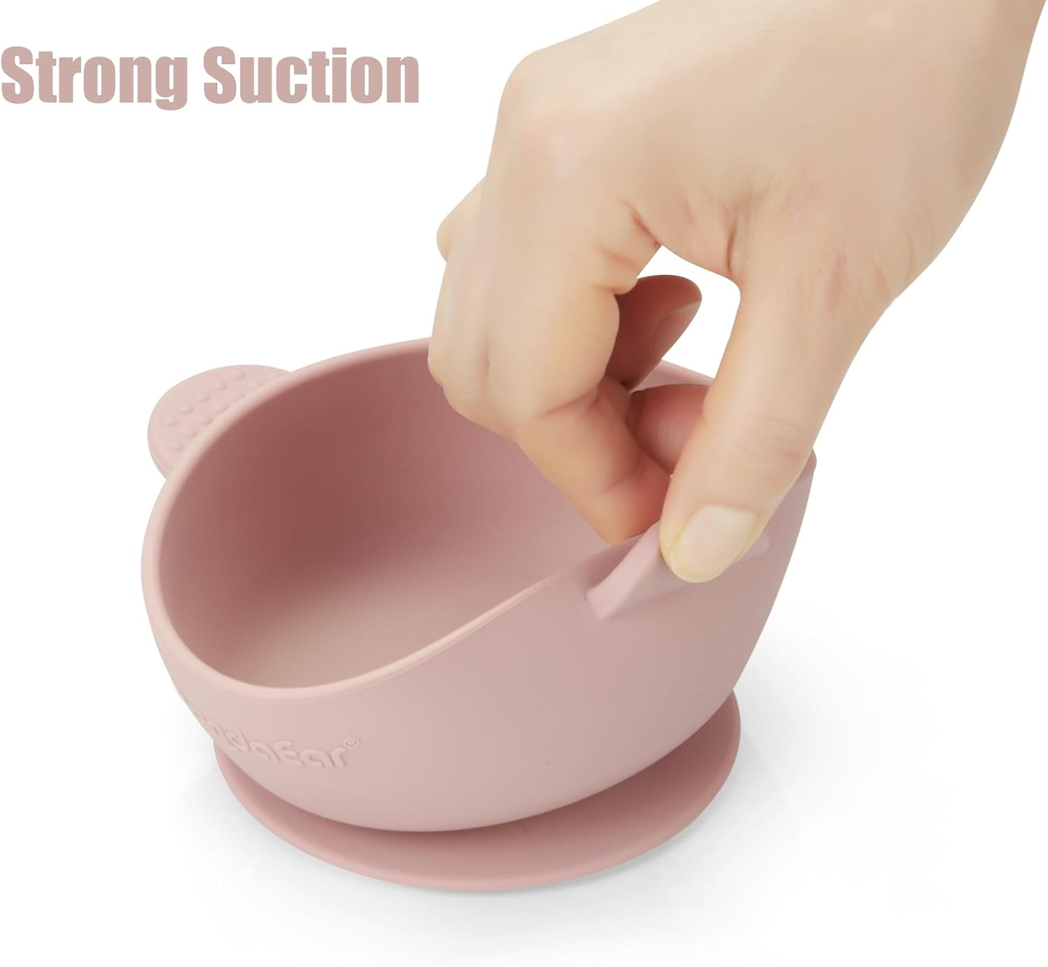 PandaEar 3 Pack Baby Bowls with Suction Pink